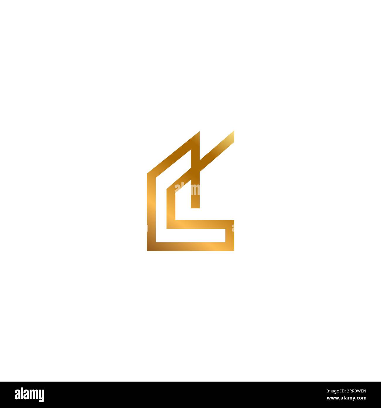 Logo-Design mit Buchstabe L Home. Line Home-Logo Stock Vektor