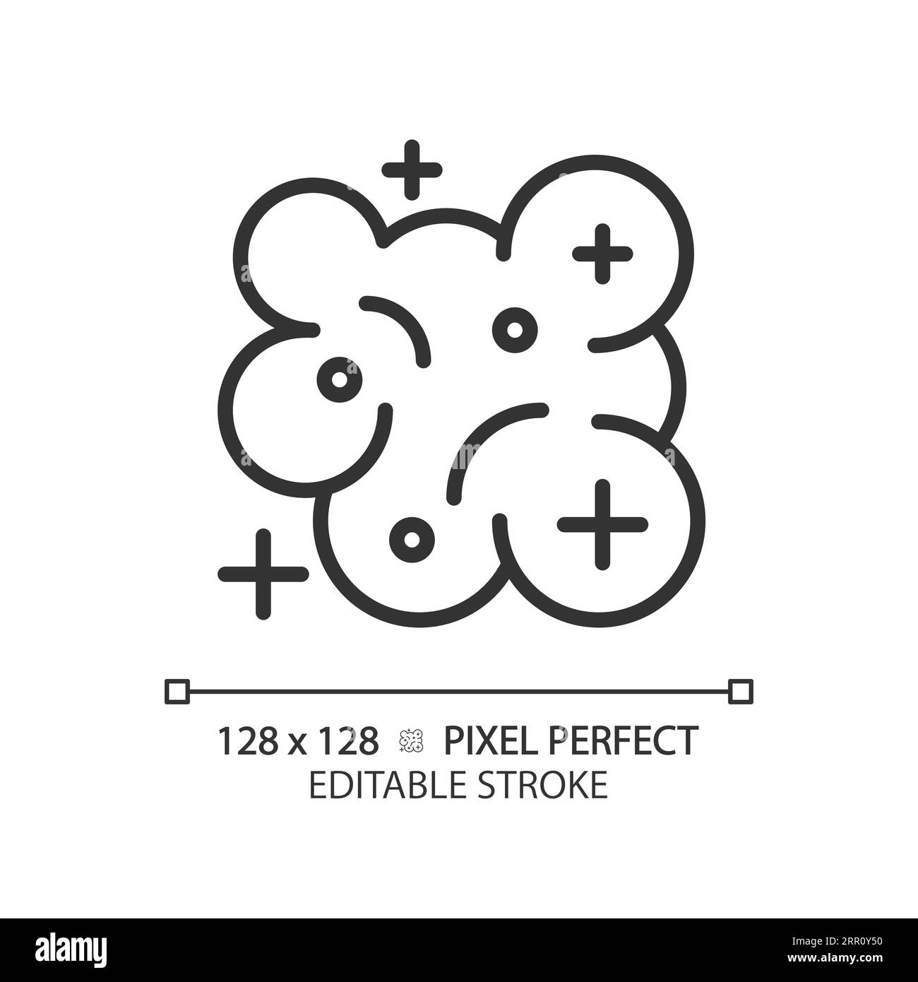 Symbol „Pixel Perfect linear“ (Nebelpixel perfekt) Stock Vektor