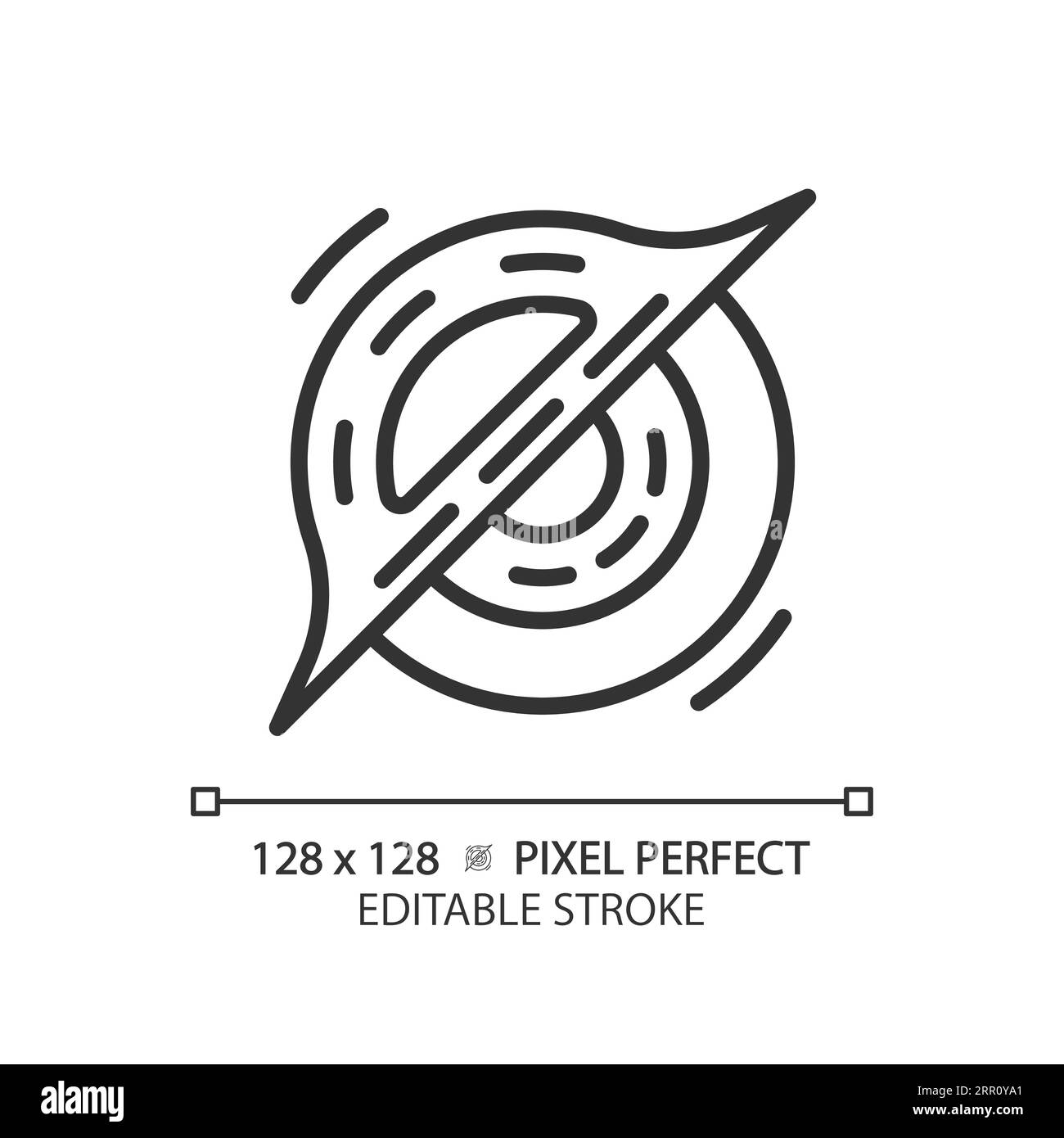 Symbol für Pixel mit schwarzem Loch, perfekt linear Stock Vektor