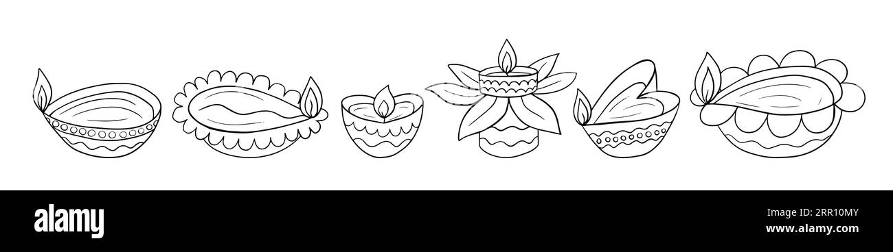 Diwali-Lampen Stock Vektor