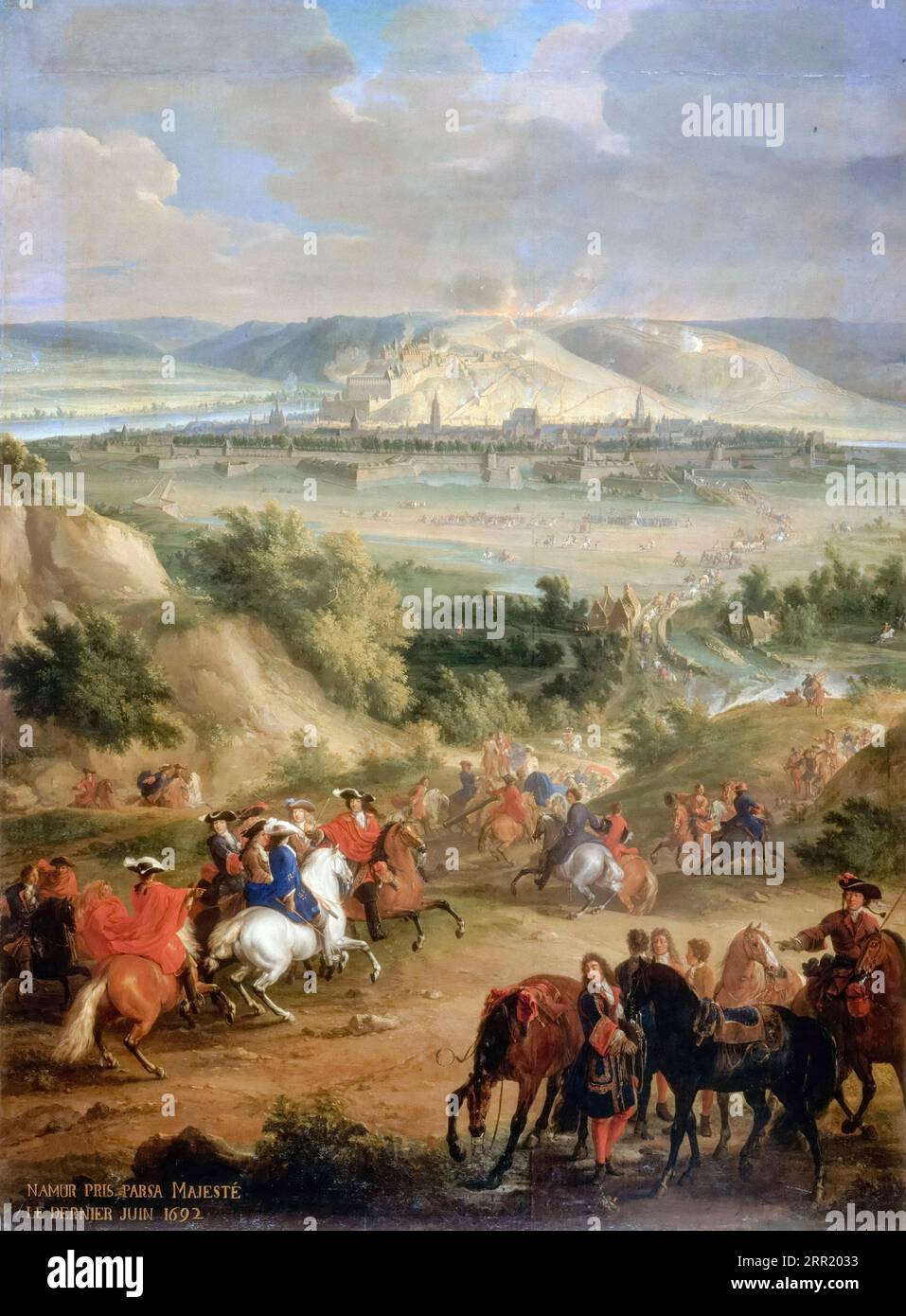 Belagerung von Namur, 30. Juni 1692, Ölgemälde auf Leinwand von Jean-Baptiste Martin, 1693 Stockfoto