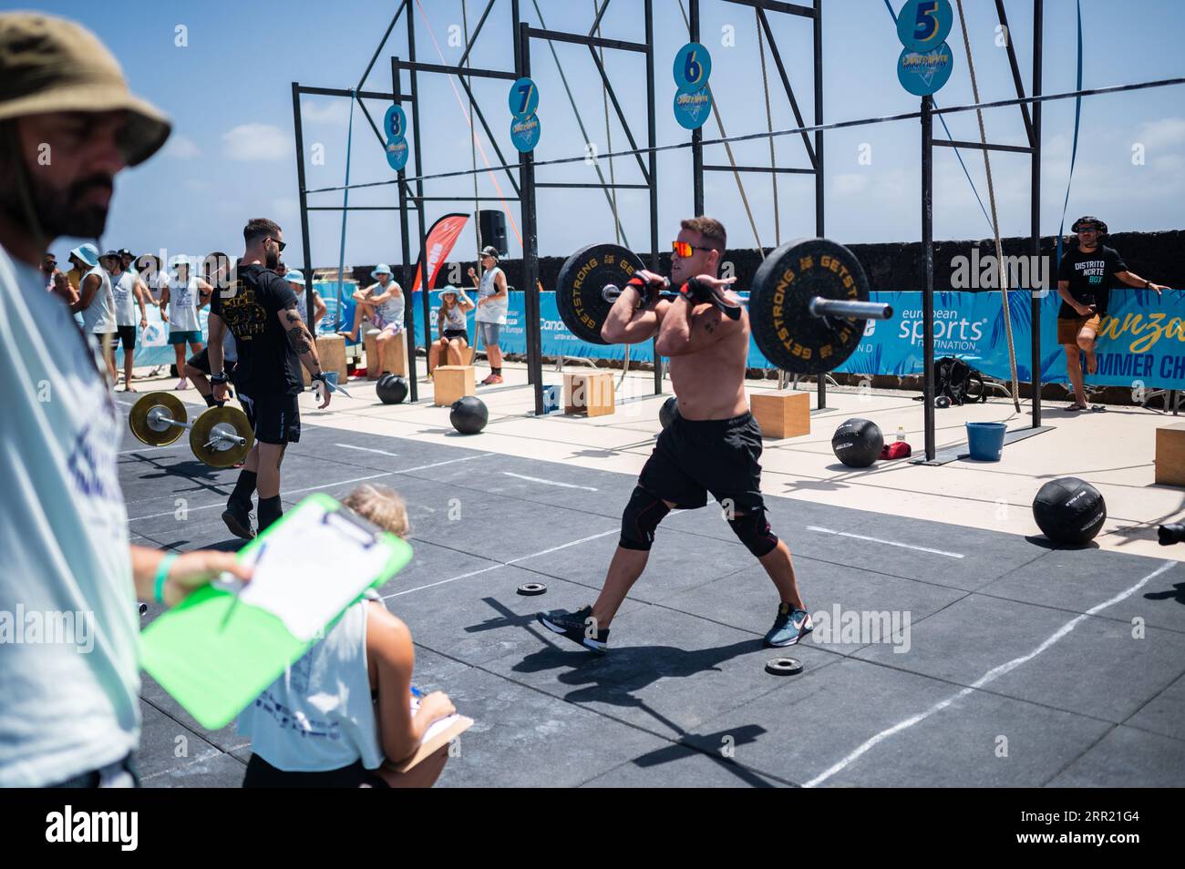 Lanzarote Summer Challenge, Internationale Crossfit-Meisterschaft in Lanzarote, Spanien. Diese Meisterschaft erhielt 2022 die Distinguished Tour Stockfoto