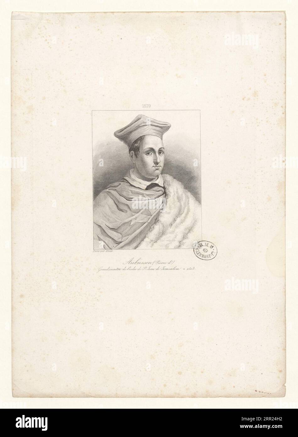 Aubusson (Pierre d') Grand-Maitre de l'ordre de St-Jean de Jerusalem + 1503 BOYER 146 von Louis-Félix Amiel Stockfoto