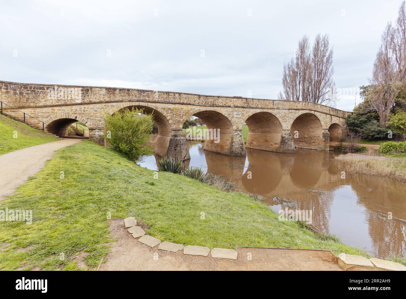 Der berühmte Sträfling baute eine Brücke in Richmond in der Nähe von Hobart, Tasmanien, Australien Stockfoto