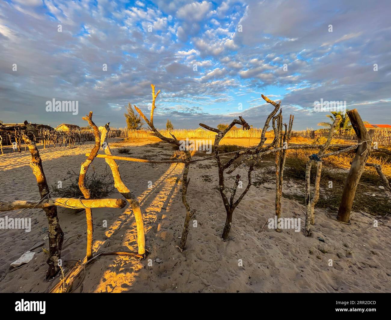 Madagaskar, traditionelles Fischerdorf Stockfoto