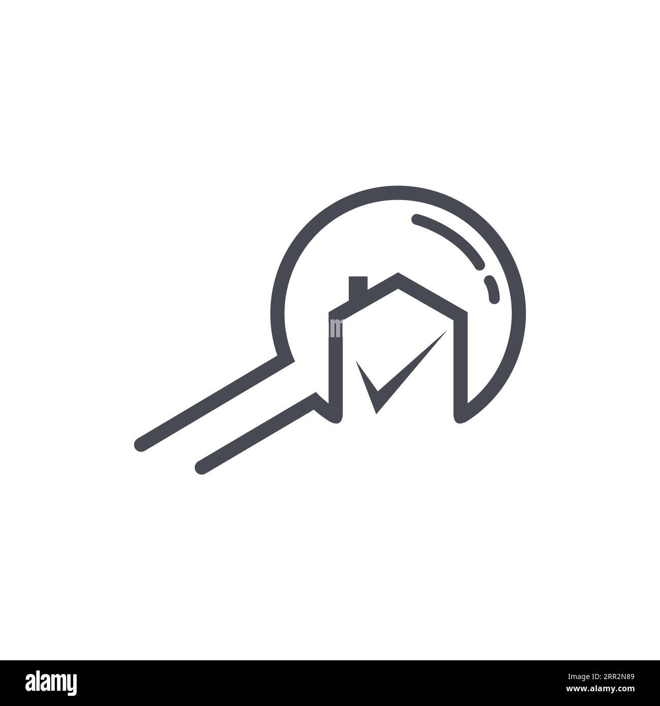 Vektorbild für Design-Vorlage für Home Inspection-Logo. Illustration Vektorgrafik der Logo-Design-Vorlage der Hausinspektionsfirma Stock Vektor
