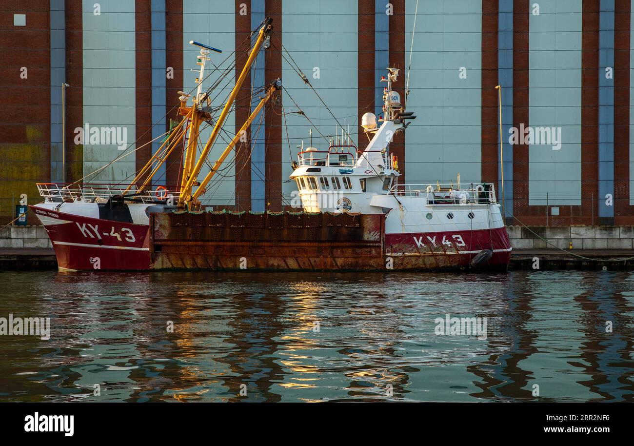 201015 -- SHOREHAM, 15. Oktober 2020 -- das Foto vom 11. Oktober 2020 zeigt ein britisches Fischerboot an den Shoreham Docks, einem der bezeichneten Häfen Großbritanniens, wo Anlandungen von Mehrjahresplänen oder Wiederauffüllungsbeständen sowie Fänge von Tiefseearten über 100 kg in Shoreham-by-Sea, Großbritannien, getätigt werden können. Großbritannien und die EU machen bis zum 15. Oktober ein Handelsabkommen nach dem Brexit, aber es bestehen noch erhebliche Lücken in der Fischerei und bei den gleichen Wettbewerbsbedingungen. Foto von Tim Ireland/Xinhua BRITAIN-SHOREHAM-BY-SEA-BREXIT-TRADE TALKS-FISHERIES TimIreland PUBLICATIONxNOTxINxCHN Stockfoto