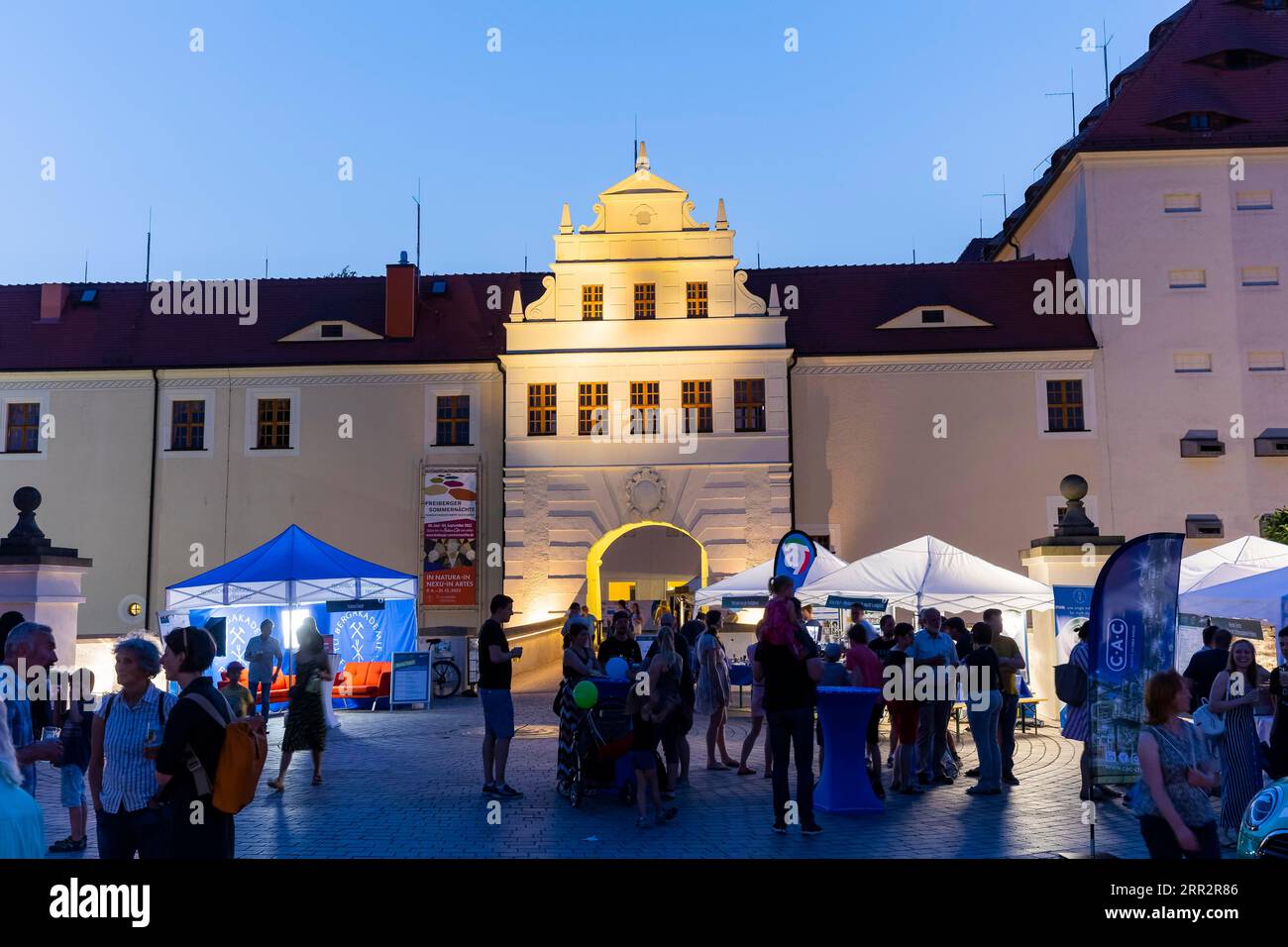 Night of Science and Business 2022. Die Freiberger Nacht der Wissenschaft und Wirtschaft ist ein gemeinsames Projekt der TU Bergakademie Freiberg und der Stadt Freiberg Stockfoto