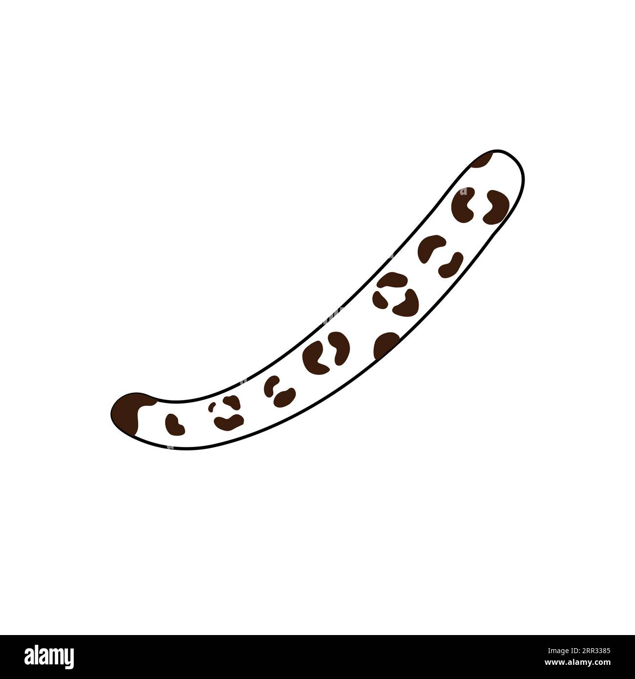 Vektor-Gepardenschwanz mit flacher Umrisslinie Stock Vektor