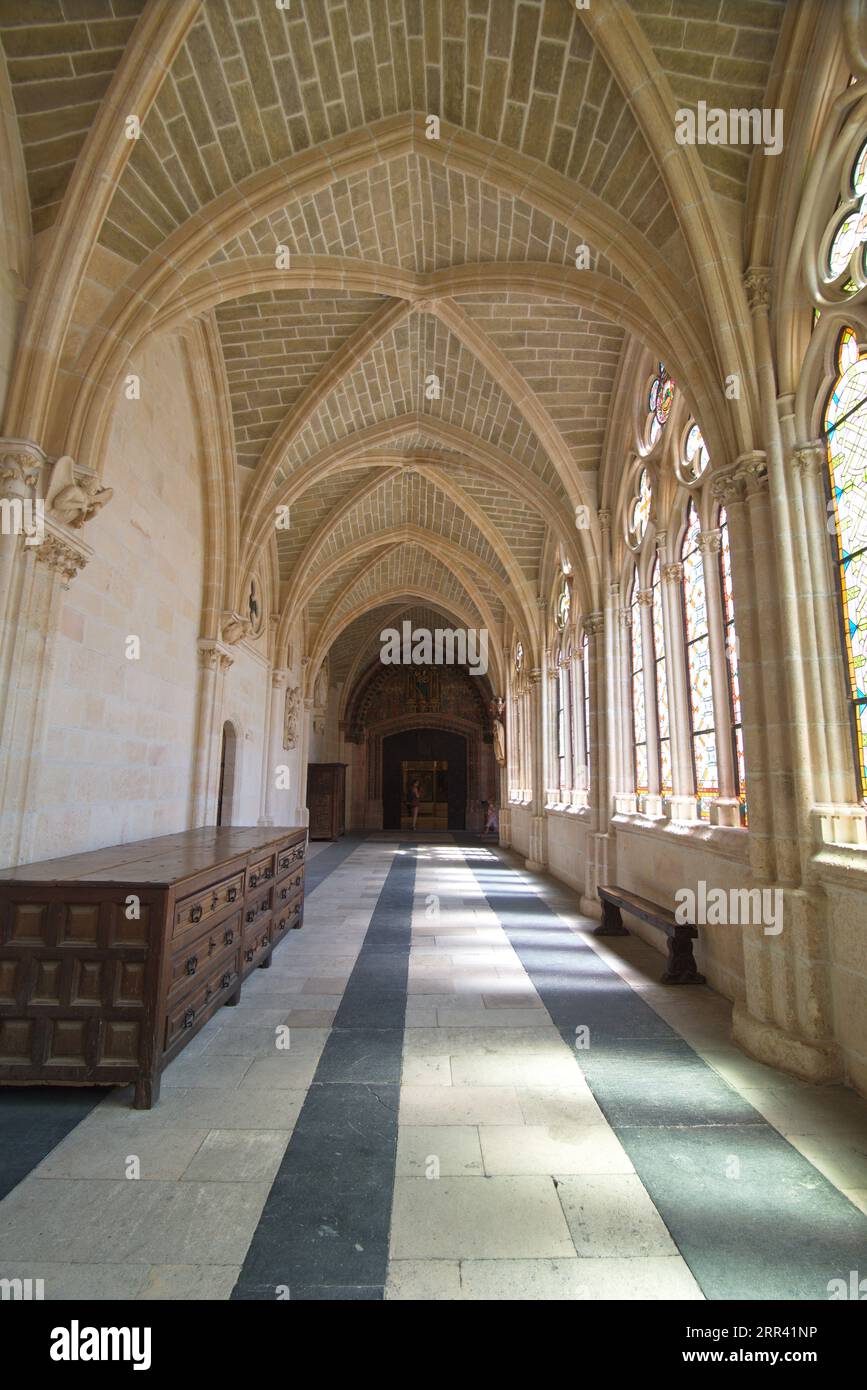 Kloster der Kathedrale von Burgos. Claustro de la catedral de Burgos Stockfoto