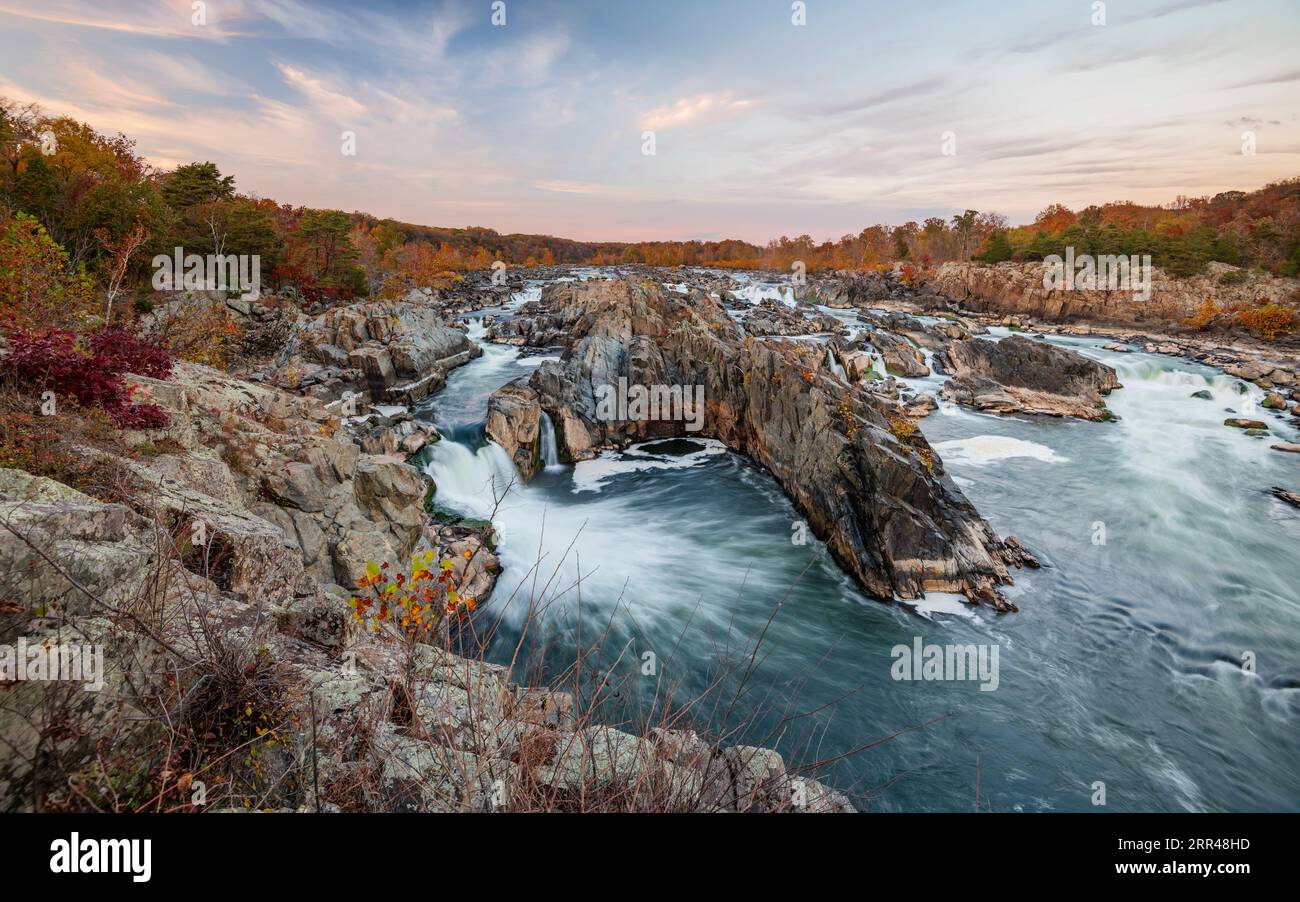 Die Great Falls des Potomac River Stockfoto