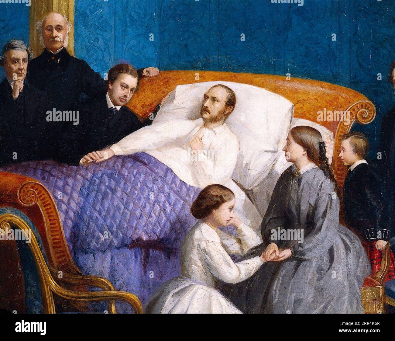 The Last Moments of HRH the Prince Consort, Ölgemälde von Oakley unter dem Pseudonym Le Port 1861 Stockfoto