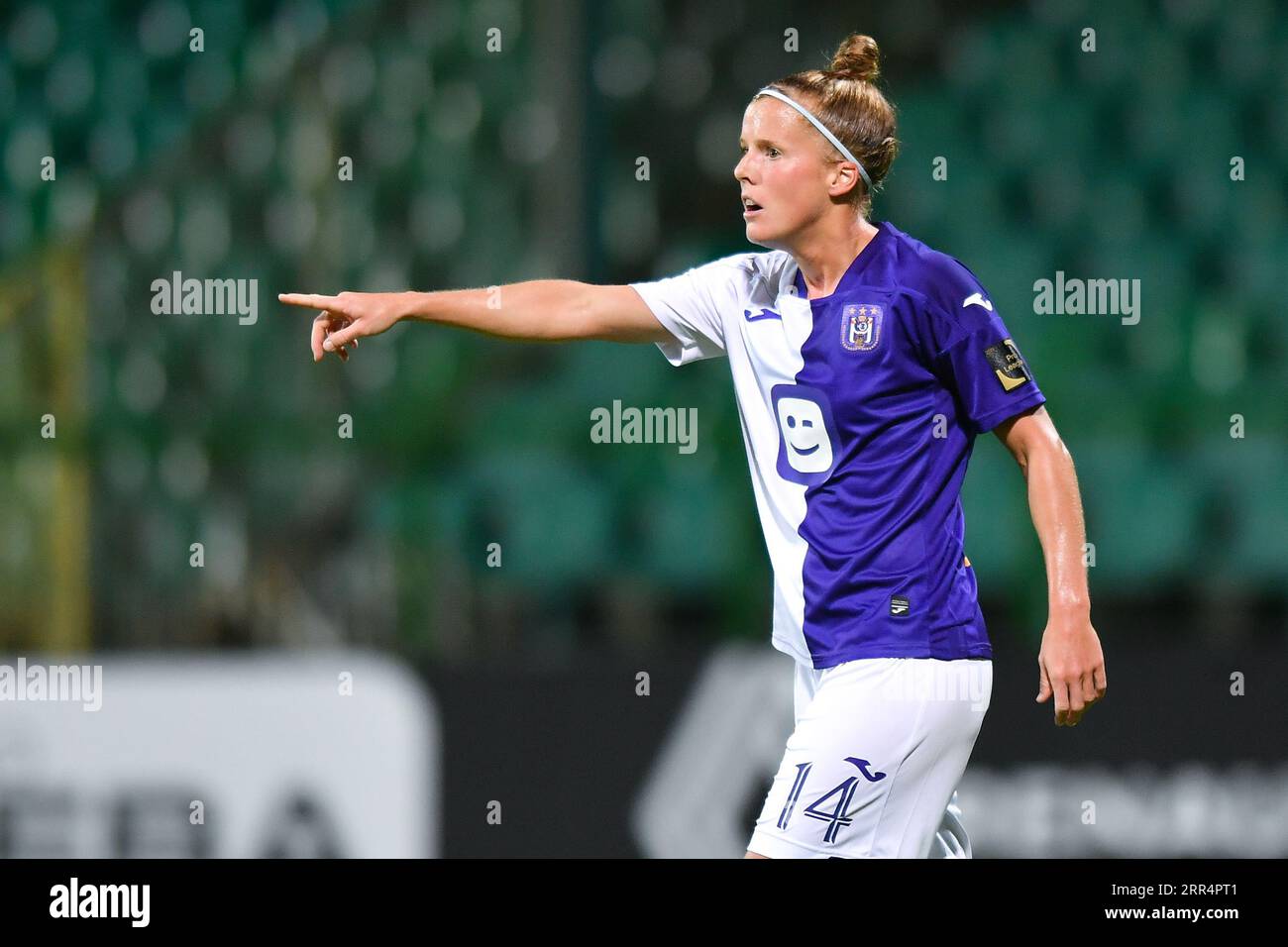 Kattowitz, Polen. September 2023. Laura Deloose während des ersten Qualifikationsrunden-Spiels der UEFA Women's Champions League zwischen Anderlecht und GKS Katowice am 6. September 2023 in Katowice, Polen. (Foto: PressFocus/SIPA USA) Credit: SIPA USA/Alamy Live News Stockfoto