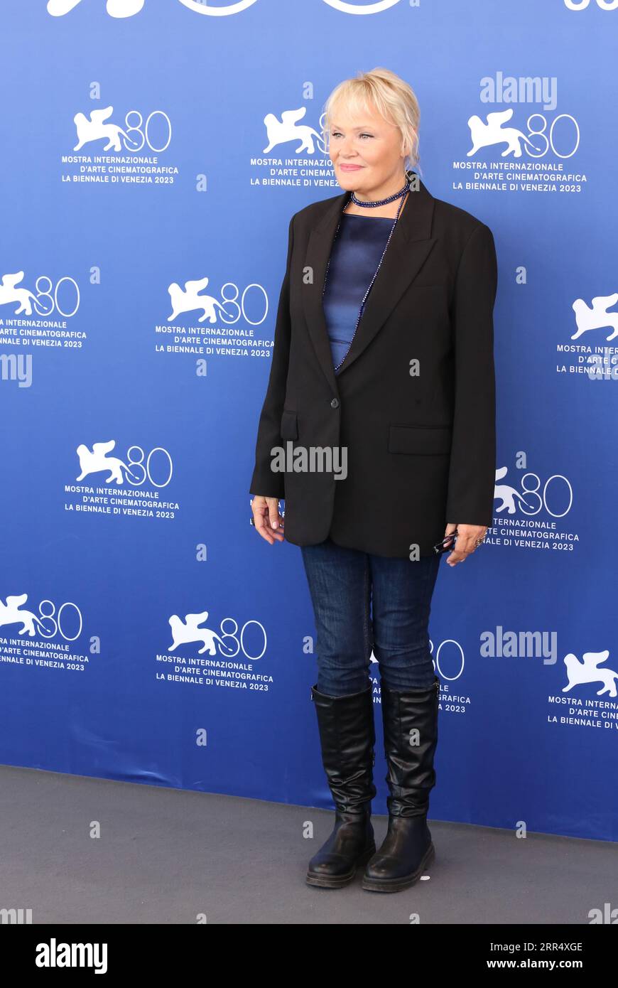 Venedig, Italien, 5. September 2023. Chiara Noschese beim Fototermin für den Film Enea auf dem 80. Internationalen Filmfestival in Venedig. Foto: Doreen Kennedy / Alamy Live News. Stockfoto