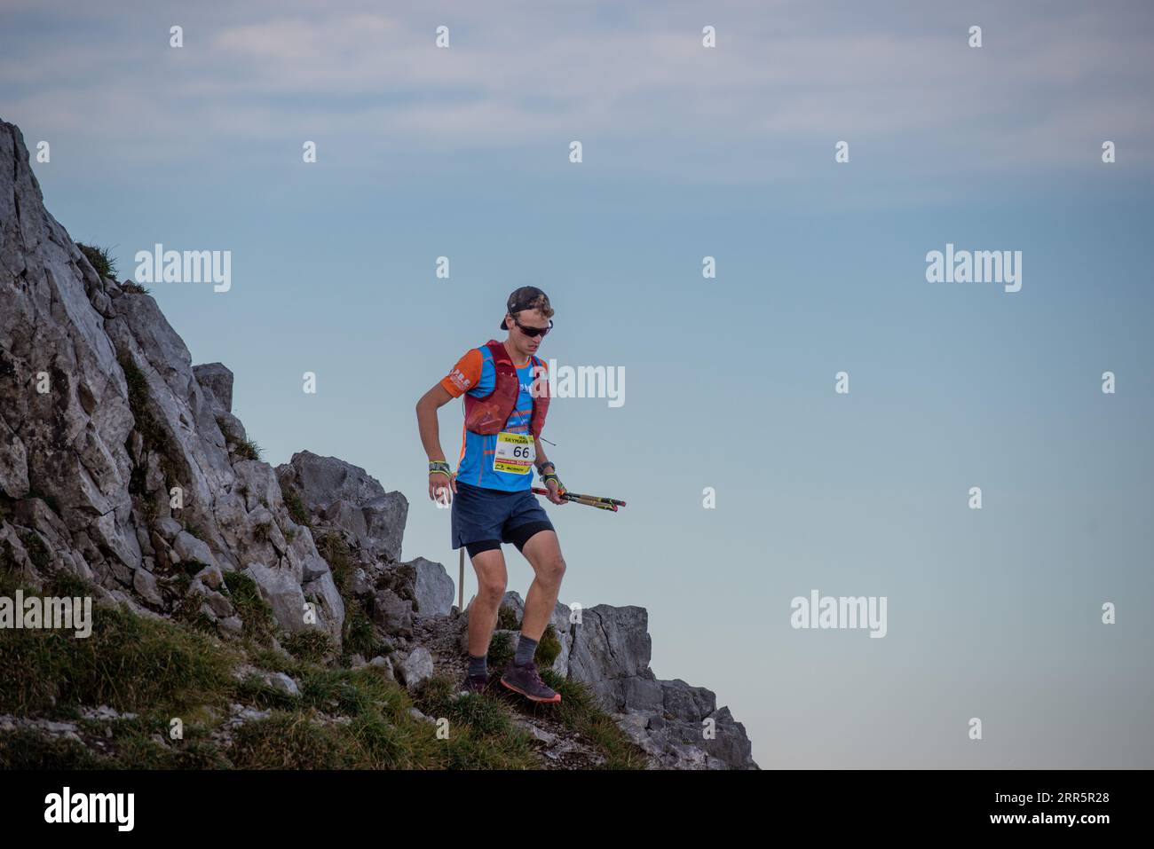 Serina Italien 3. September 2023: Gefährlicher Berglauf für körperlich und psychisch hochtrainierte Athleten Stockfoto