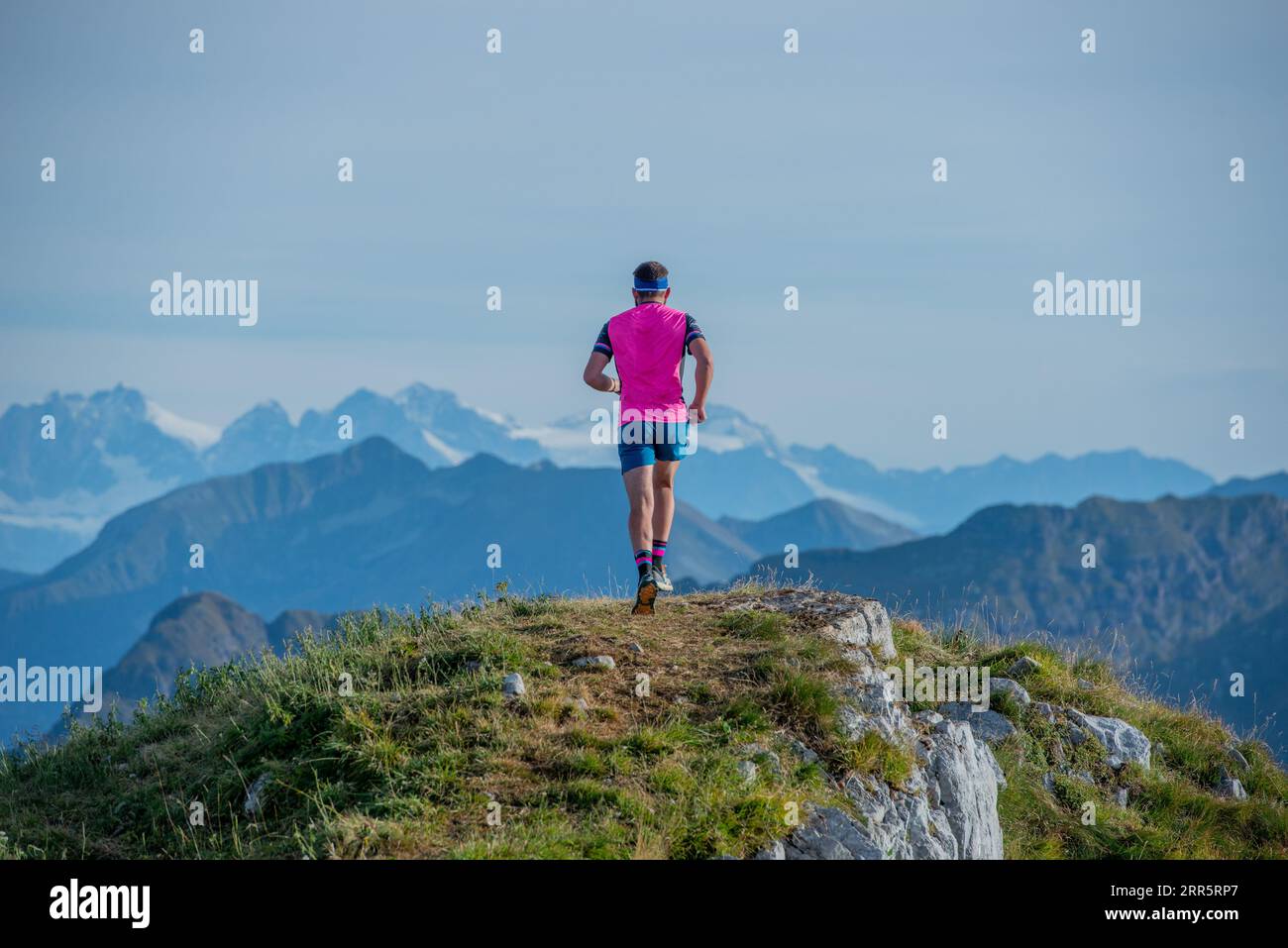 Serina Italien 3. September 2023: Gefährlicher Berglauf für körperlich und psychisch hochtrainierte Athleten Stockfoto