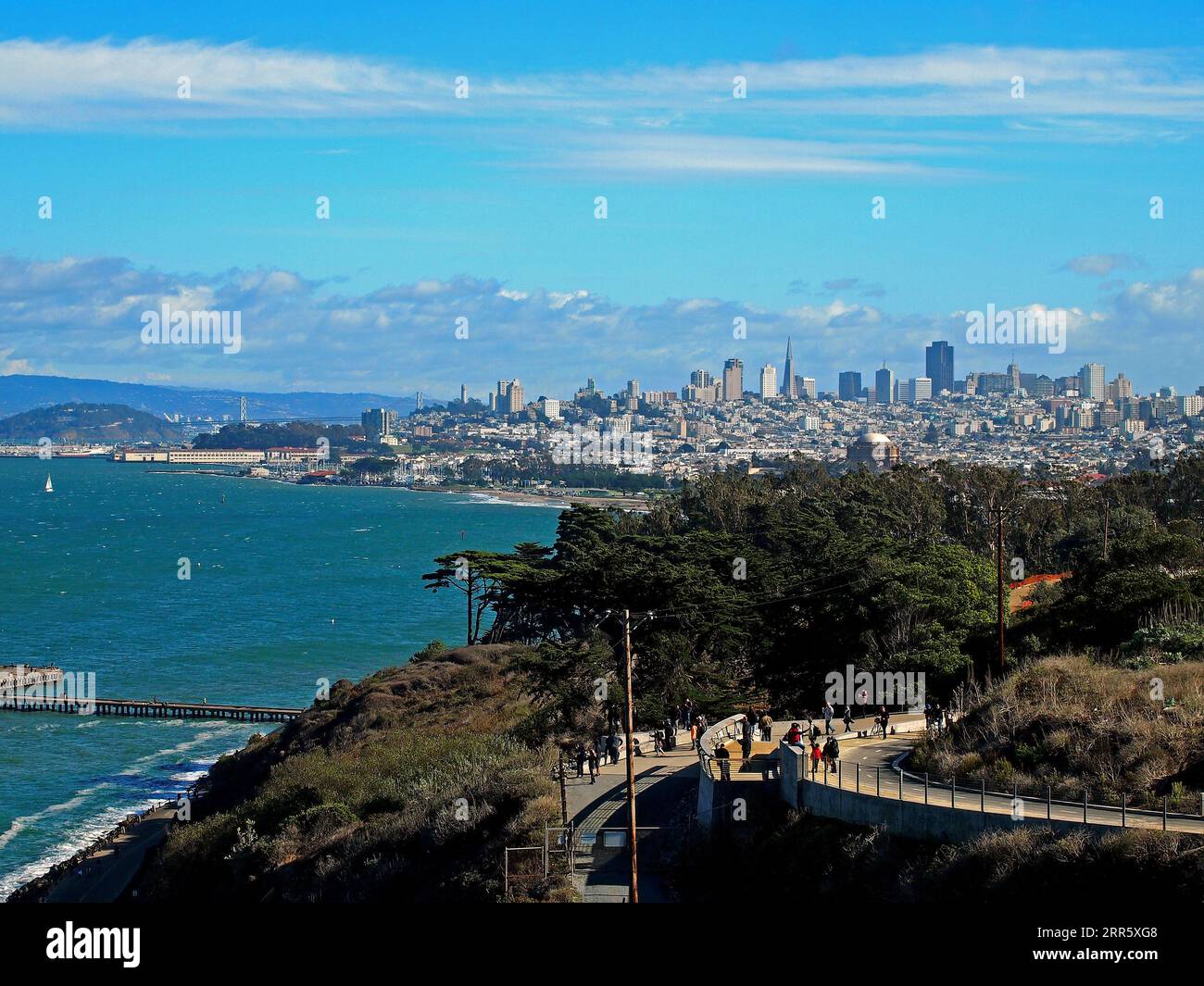 San Francisco Downtown vom Presidio, Kalifornien, 2015 Stockfoto