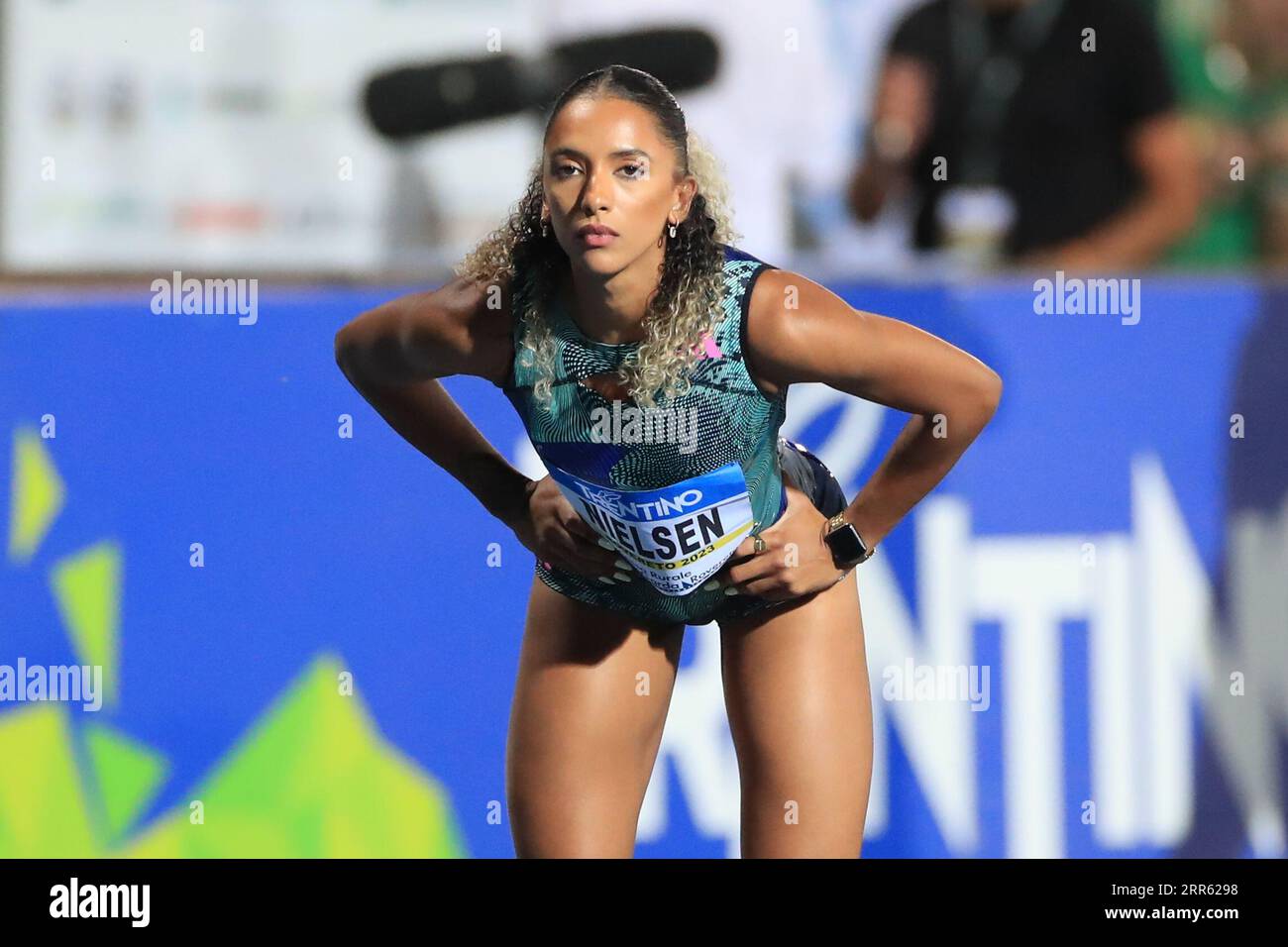 Quercia Stadium, Rovereto, Italien. September 2023. 2023 Palio Citt&#xe0; della Quercia Athletics; Laviai Nielsen (GBR) 400 Meter Credit: Action Plus Sports/Alamy Live News Stockfoto