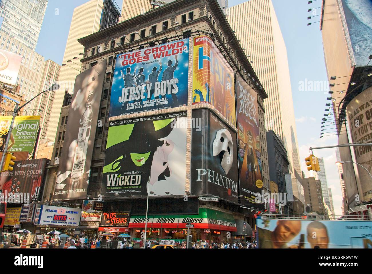Werbung im Times Square NYC Stockfoto