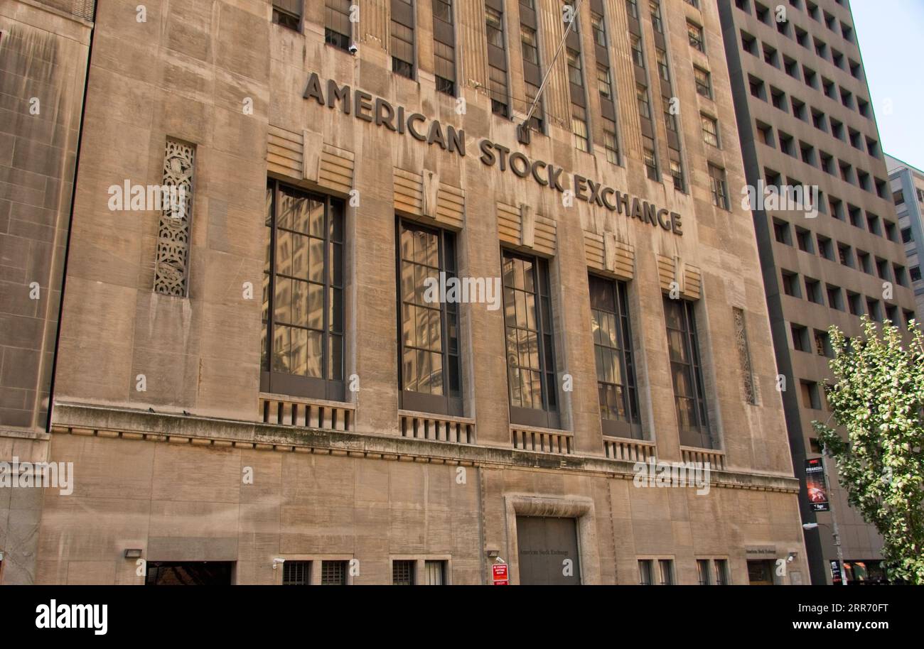 American Stock Exchange Financial District NYC Stockfoto