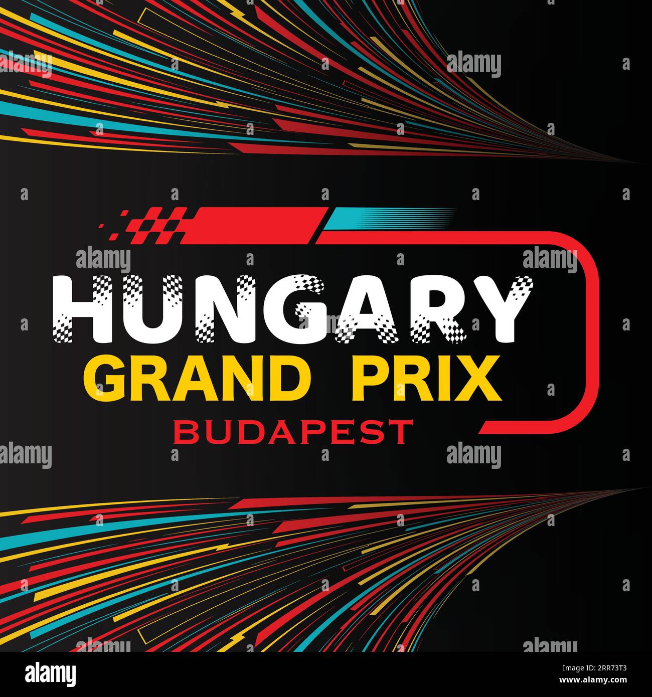 Ungarn buntes Hintergrundbild des Grand Prix Stock Vektor