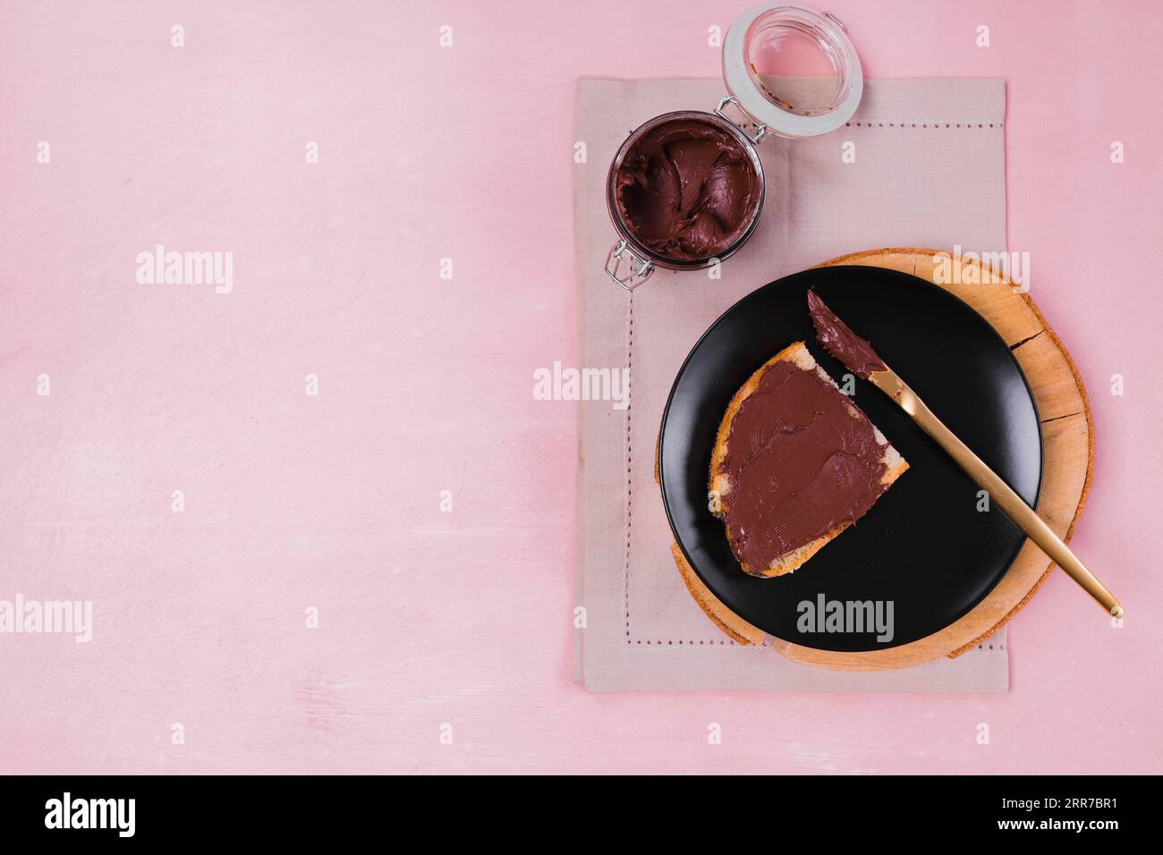 Kopierraum für süßes Schokoladenbrot Stockfoto