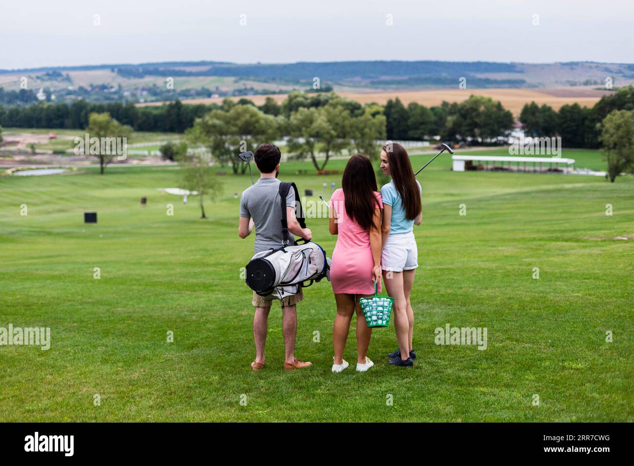 Rückansicht des Golfplatzes von Friends Stockfoto