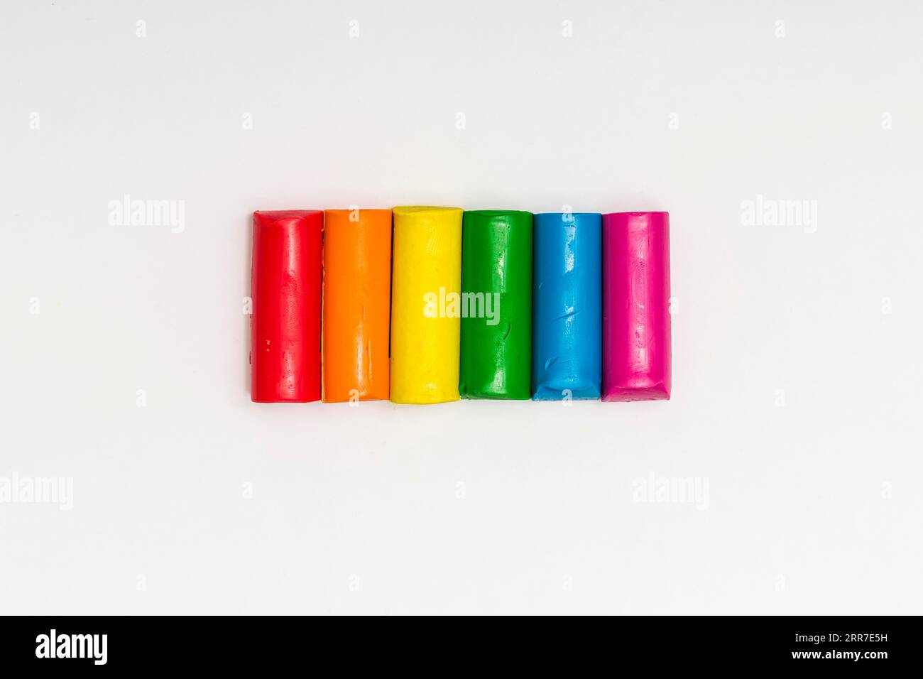 Mehrfarbige Plastilin-Sticks Stockfoto