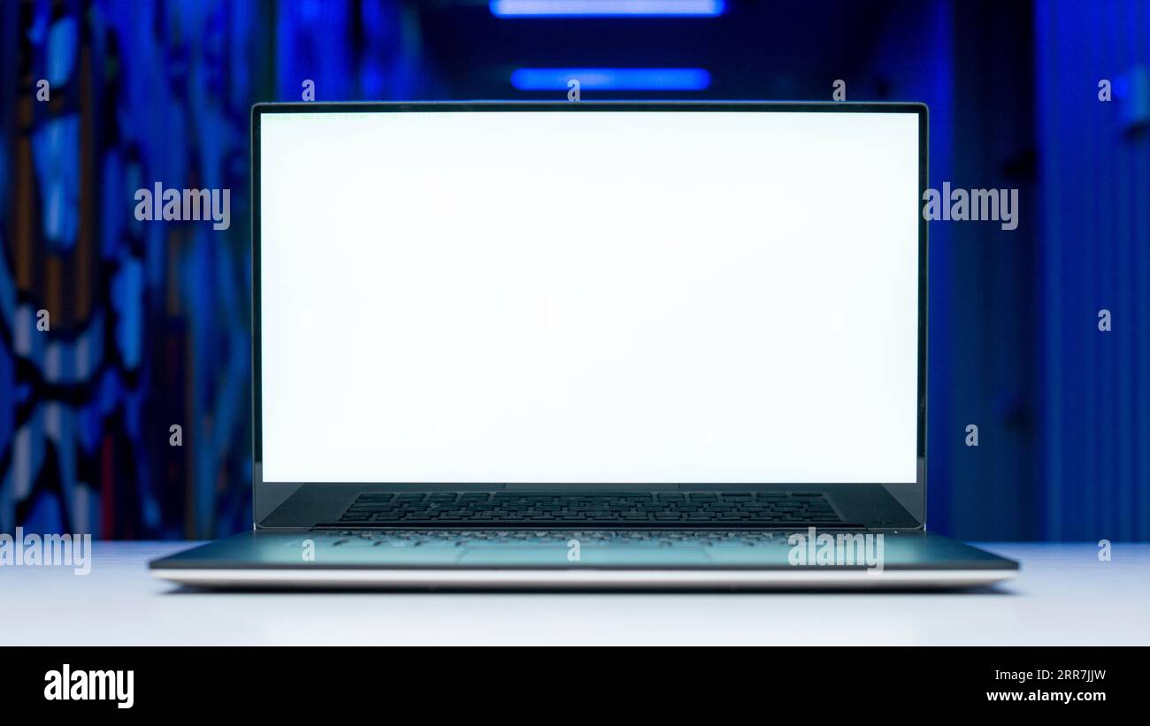Vorlage für Laptop-Bildschirm mit Hacking-Konzept Stockfoto
