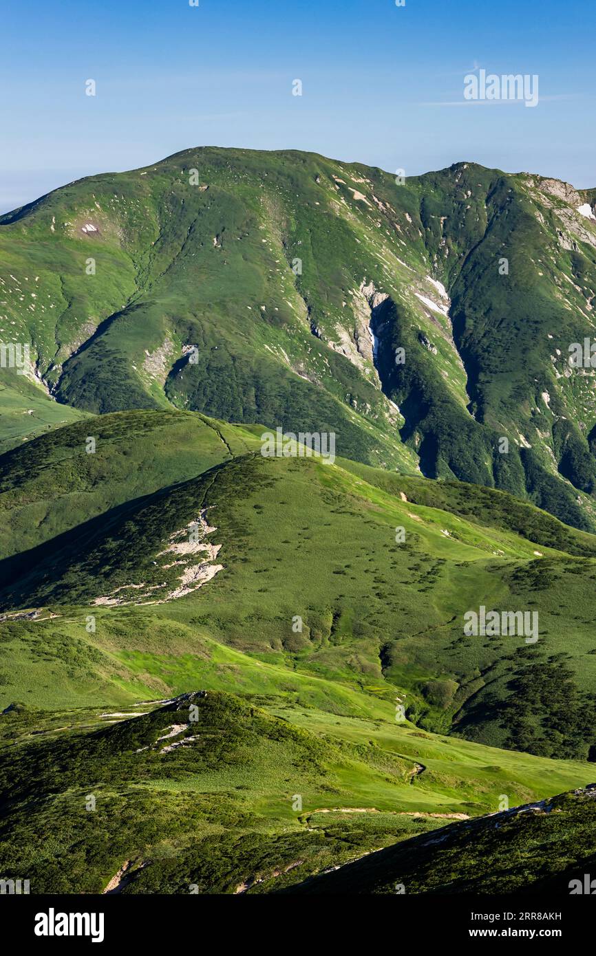 Asahi Mountain Range, Mt.Itoh(Itohdake),100 Berge von Japan, Yamagata, Tohoku, Japan, Asien Stockfoto