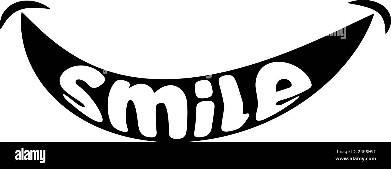 Smile-Logo-Symbol positive Emotionen im Gesicht Stock Vektor