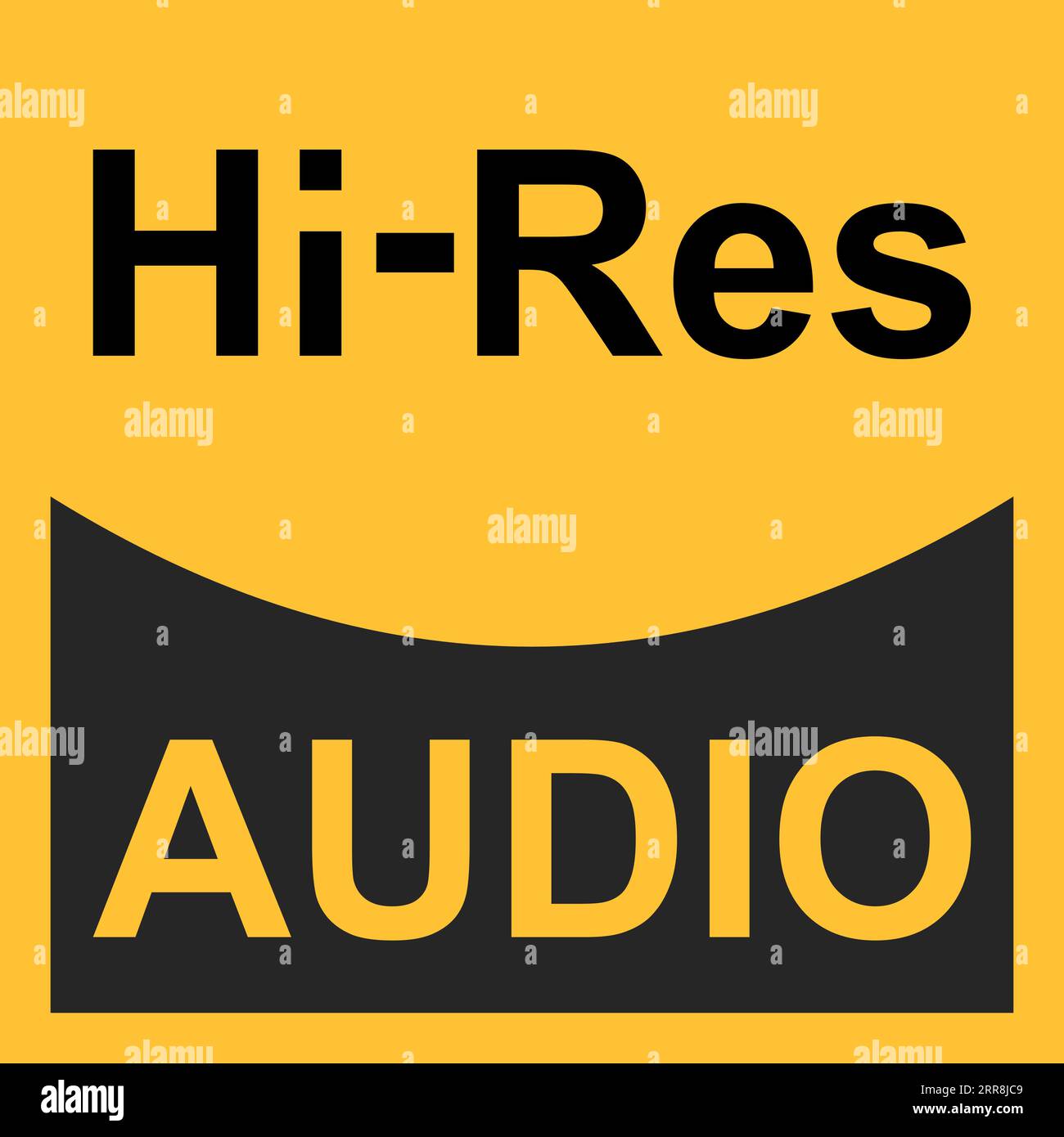 Hochauflösende Audiosignale Signalsymbol Hi-Res Audio Stock Vektor