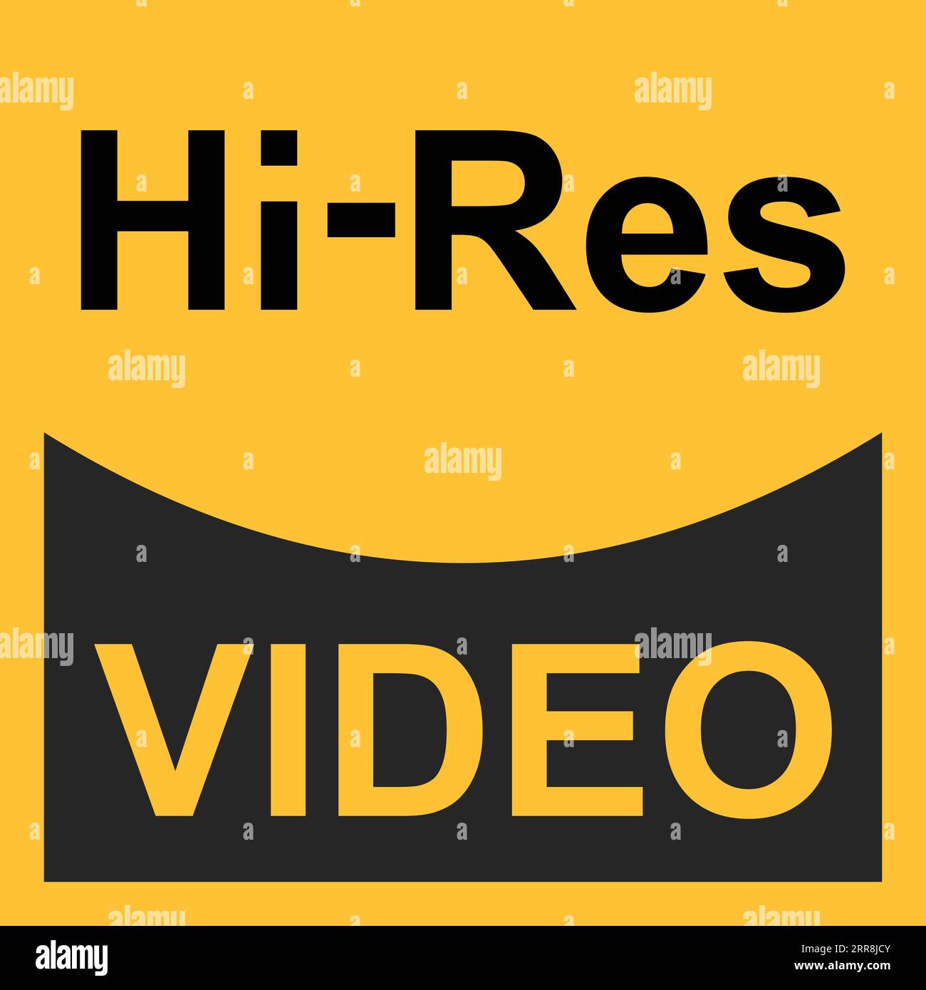Hochauflösende Videosignale signalisieren Symbol Hi-Res-Video Stock Vektor