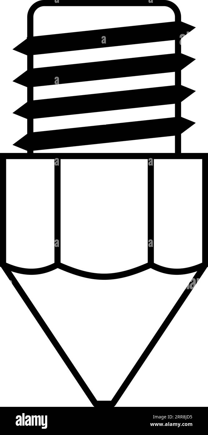 Symbol für 3D-Drucker-Extruderdüse Stock Vektor