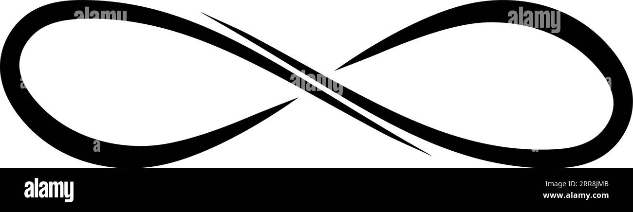 Kalligraphisches Logo Zeichen Unendlichkeit Symbol Unendlichkeit Ewigkeit Stock Vektor