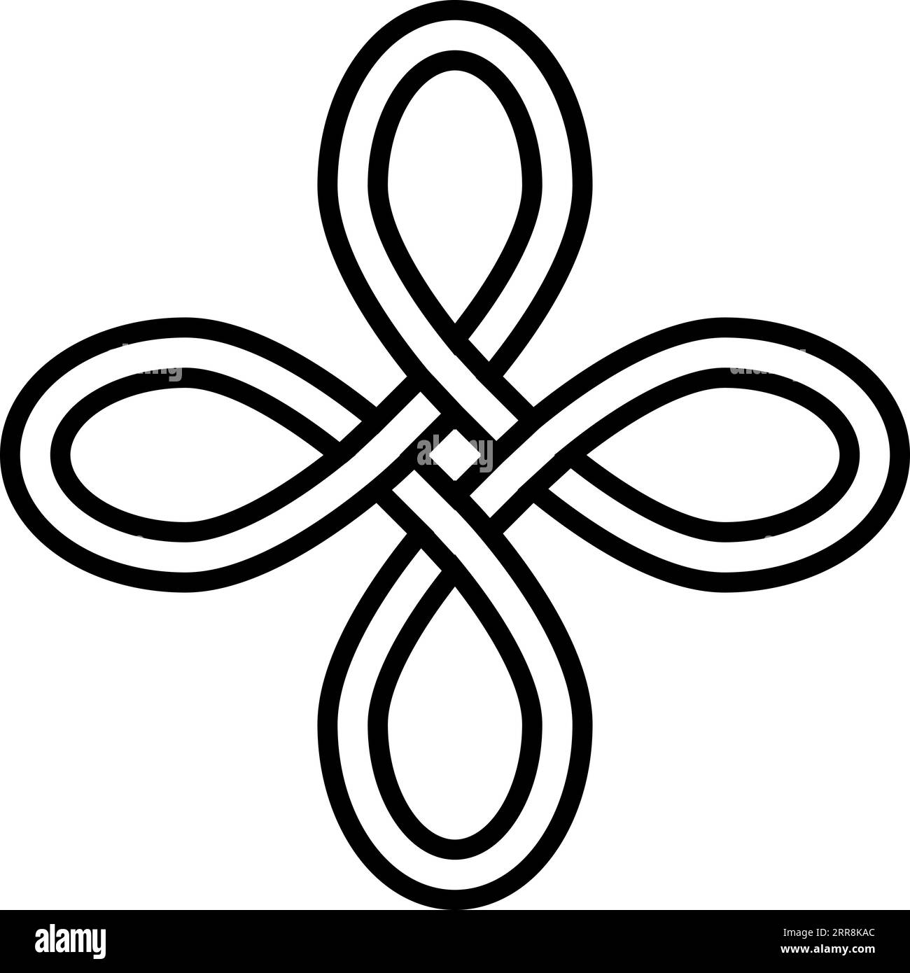 Symbol des Glücks Talisman Amulett Keltischer Knoten Stock Vektor