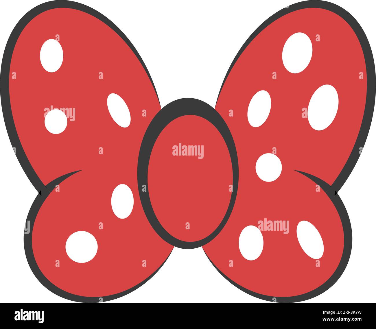 Schleife roter Schmetterling, Haarschmuck Meme rote Schleife Stock Vektor
