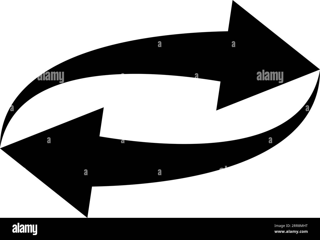 Symbol für das Aktualisieren des Zeichensymbols Kreispfeile neu laden Stock Vektor