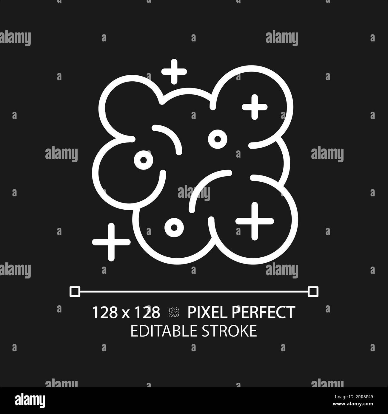 Ein perfektes, weißes, lineares Symbol für ein dunkles Design Stock Vektor