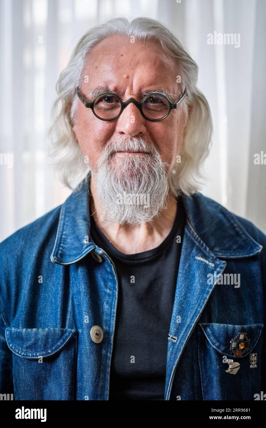 Billy Connolly fotografierte nach einem Interview mit der Press Association im Westbury Mayfair Hotel, London, Vereinigtes Königreich. 29. Juli 2019 Stockfoto