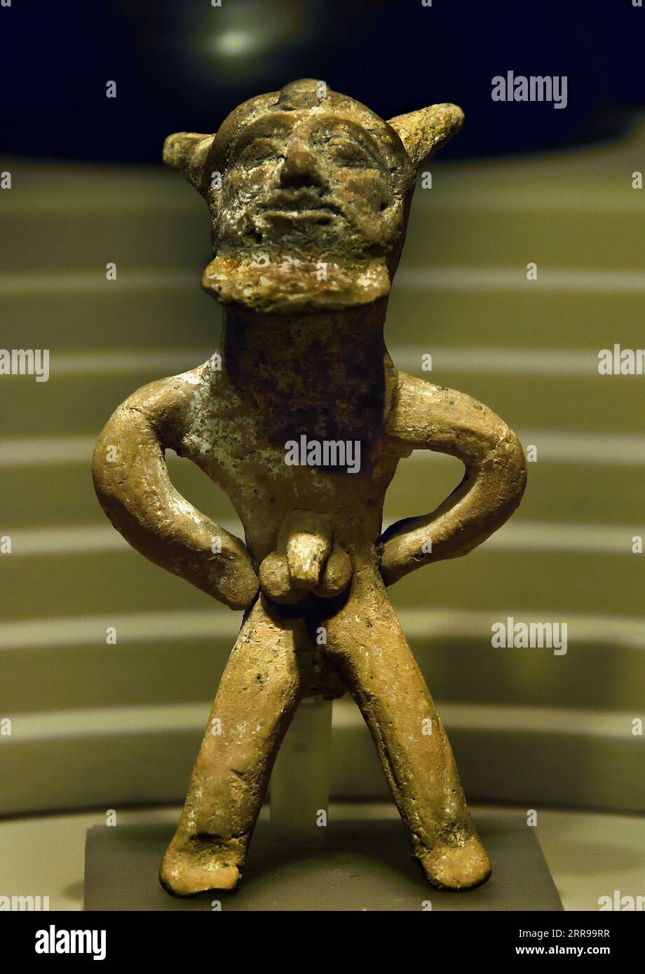 Boeotische Figur eines Satyr 460-450 v. Chr. Athen, Museum, Griechisch, Griechenland. . Museum für kykladische Kunst Stockfoto