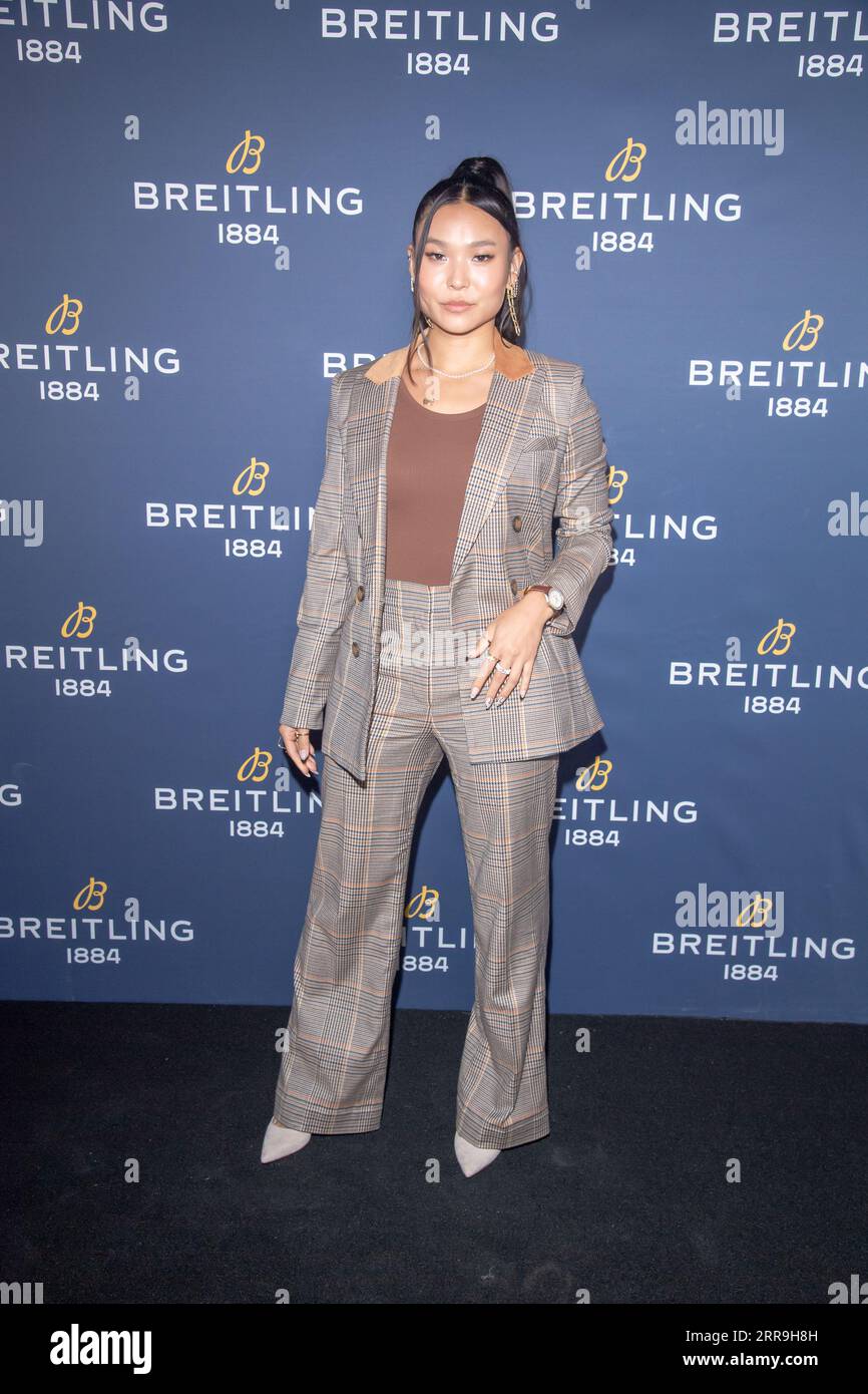 New York, Usa. September 2023. Chloe Kim nimmt am Breitling x Charlize Theron Navitimer „for the Journey“ Launch in New York City Teil. (Foto: Ron Adar/SOPA Images/SIPA USA) Credit: SIPA USA/Alamy Live News Stockfoto