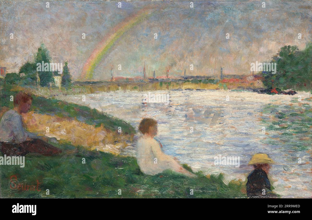 Georges Seurat - der Regenbogen - Studie für Badende bei Asnieres 1883 Stockfoto