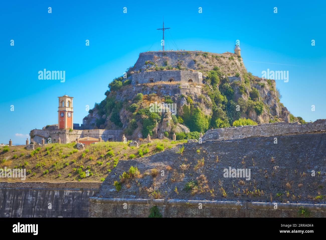 Alte venezianische Festung in Korfu Stadt Griechenland Stockfoto