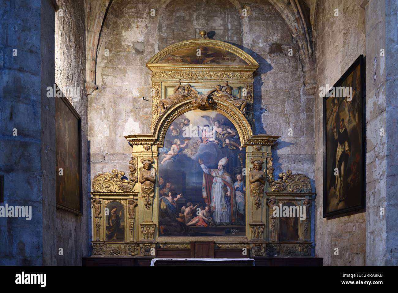 Kapelle von Louis d'Anjou, oder Louis von Anjou, in Kirche oder Basilika von Maria Magdalene Saint-Maximin-la-Sainte-Baume (1295-1532) Var Provence Frankreich Stockfoto