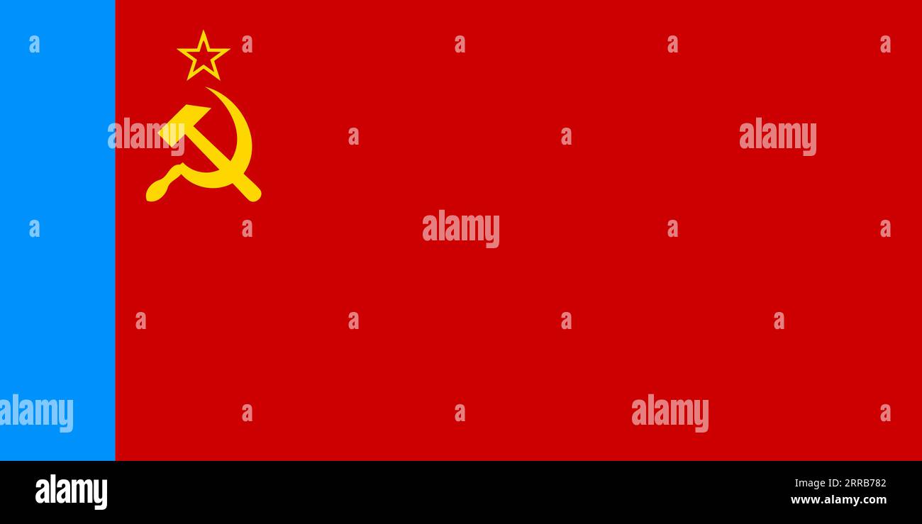 Russische Flagge Der Sozialistischen Föderativen Sowjetrepublik (1954-1991). Vektorillustration der sowjetischen Flagge Stock Vektor
