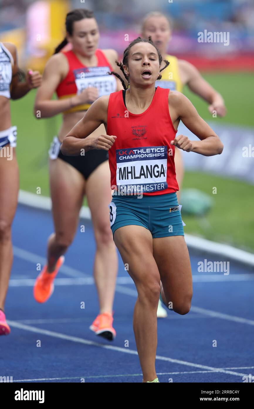 Khahisa Mhlanga in den 800 m bei der UK Athletics Championship 2023 Stockfoto