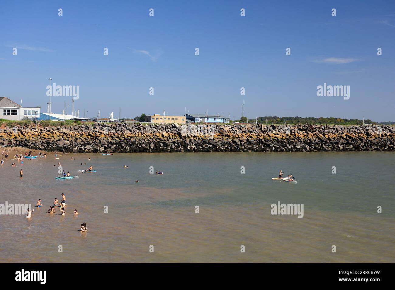 Jackson's Bay, Barry Island, der heißeste Tag des Jahres - September 2023. Stockfoto