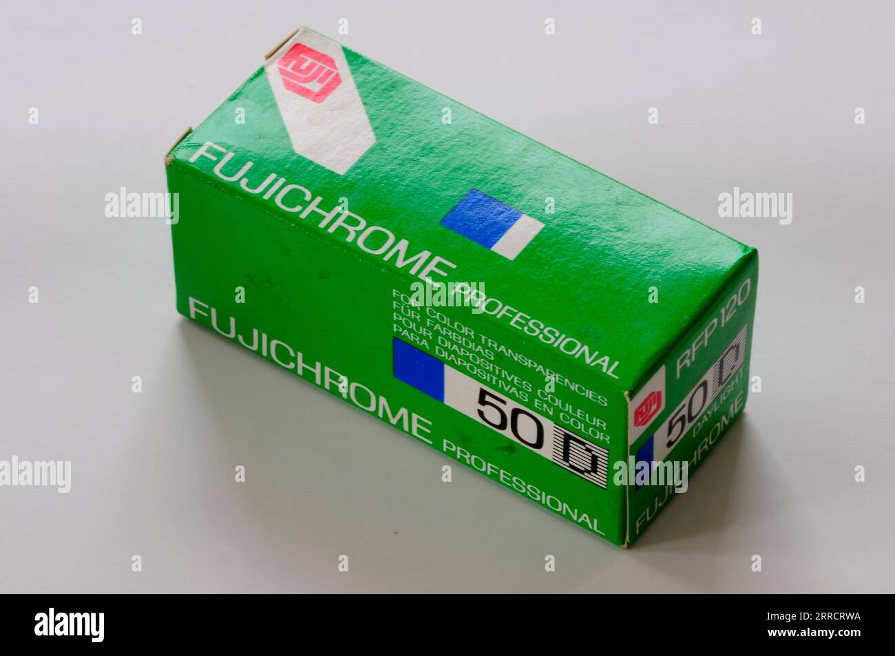 Fujichrome 6X6 Mittelformatfolie für Farbfolien Stockfoto