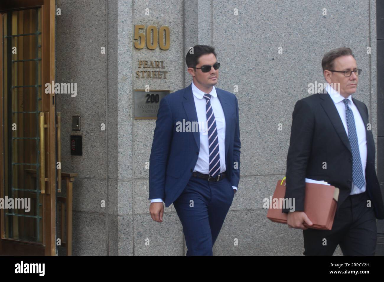 New York, USA. September 2023. Ryan Salame verlässt das Gericht nach einem Schuldspruch im Strafverfahren SBF/FTX. Quelle: Matthew Russell Lee/Alamy Live News Stockfoto
